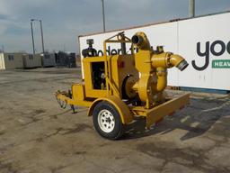 CH&E 6" Waterpump c/w Single Axle Trailer, Perkins 4 Cyl Diesel Engine