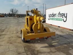 CH&E 6" Waterpump c/w Single Axle Trailer, Perkins 4 Cyl Diesel Engine