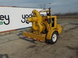 CH&E 6" Waterpump c/w Single Axle Trailer, Perkins 4 Cyl Diesel Engine