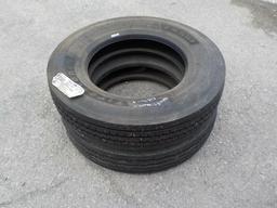 2 Steering Tires 9R22.5 (One New)