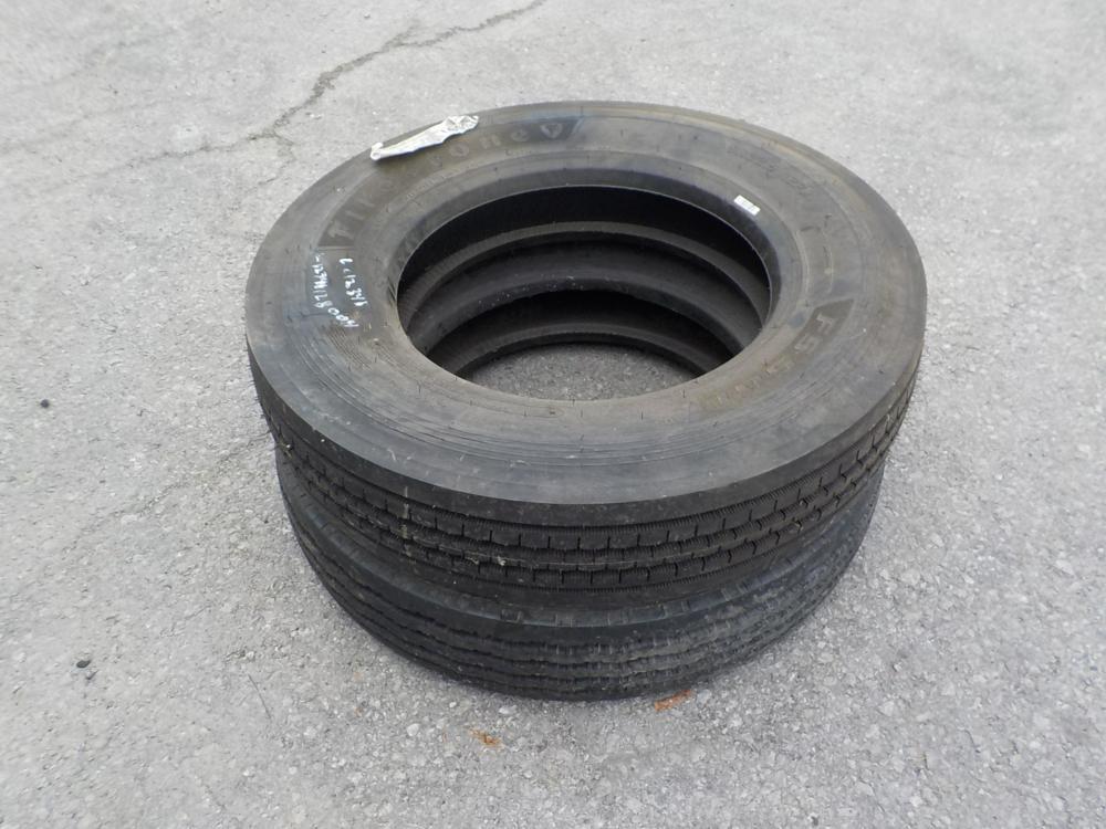 2 Steering Tires 9R22.5 (One New)