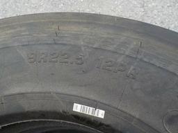 2 Steering Tires 9R22.5 (One New)