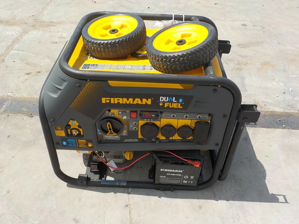 Firman 9450 Watt Dual Fuel Generator W/Elec Start & Wheel Kit