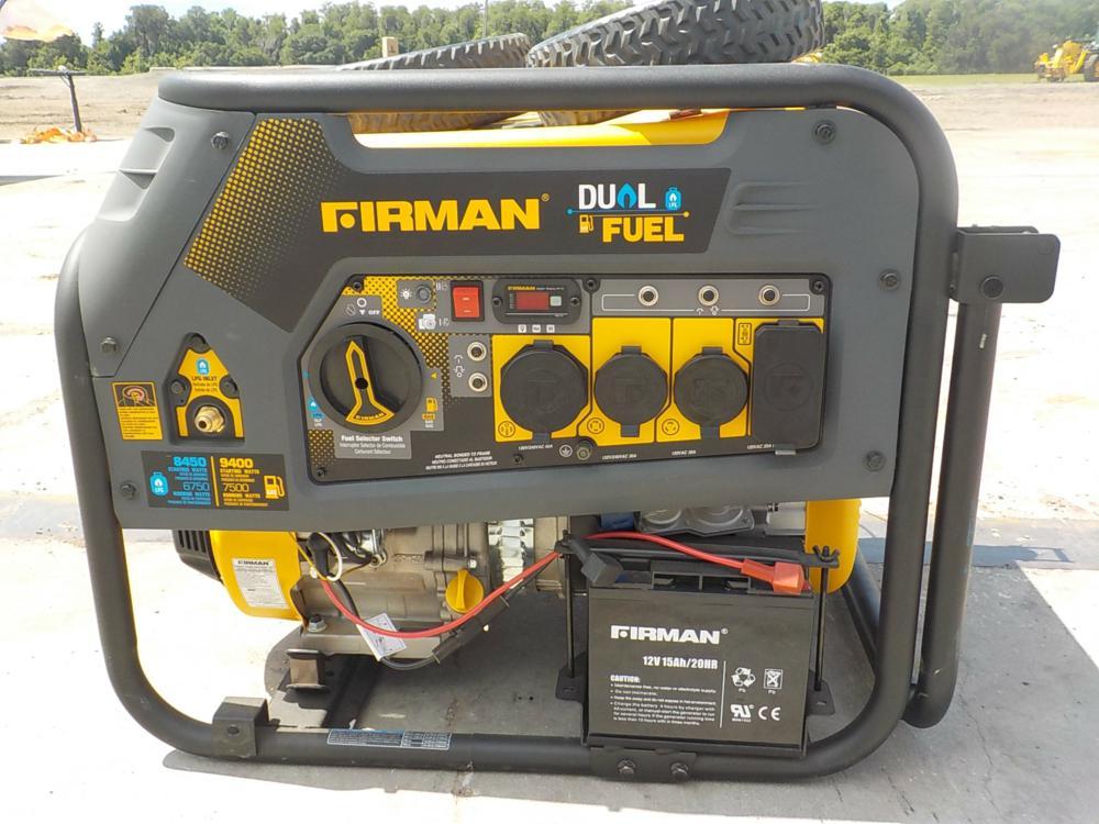 Firman 9450 Watt Dual Fuel Generator W/Elec Start & Wheel Kit