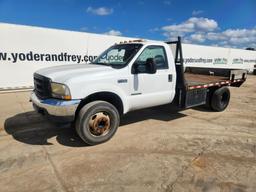 2001 Ford F550 4x4 Flatbed Truck, 7.3L V8 Engine, Automatic Transmission, D