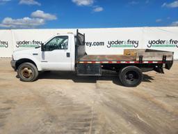 2001 Ford F550 4x4 Flatbed Truck, 7.3L V8 Engine, Automatic Transmission, D