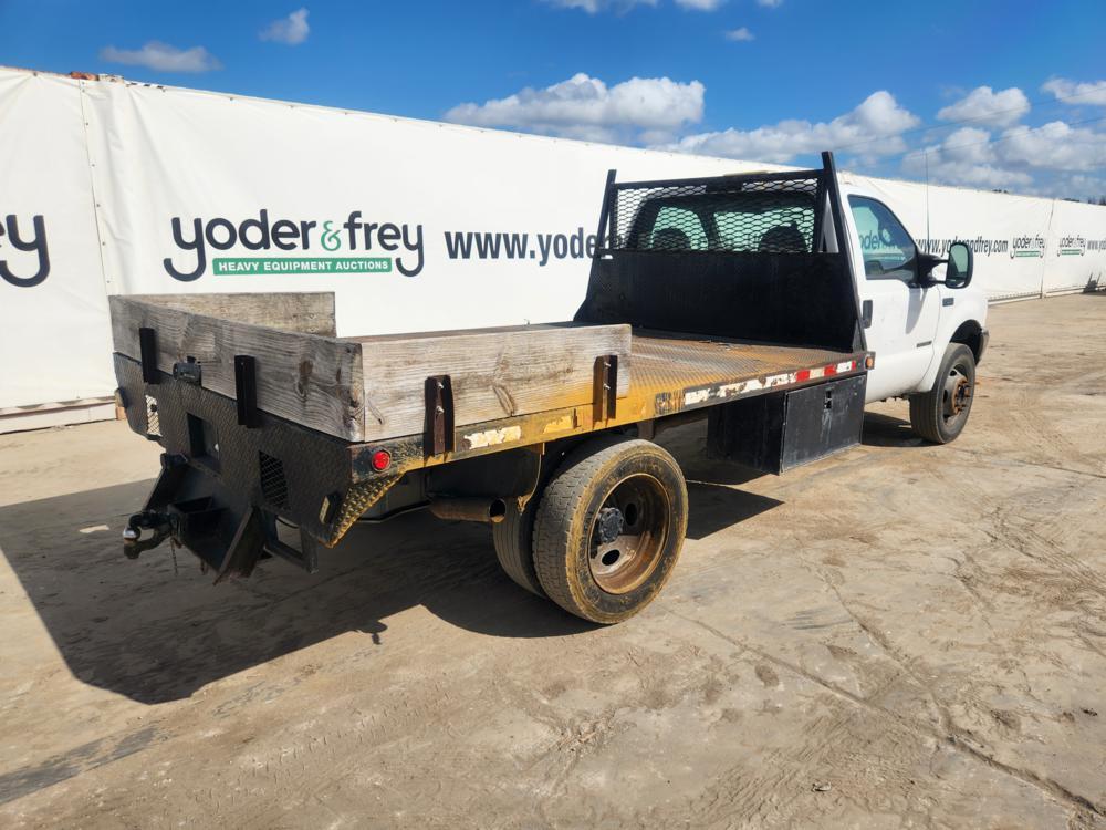 2001 Ford F550 4x4 Flatbed Truck, 7.3L V8 Engine, Automatic Transmission, D