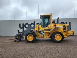 2010 Volvo L90F Wheeled Loader c/w Cab, 60" Forks, QC (Brakes Need Attentio