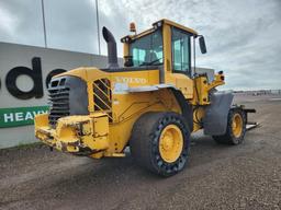 2010 Volvo L90F Wheeled Loader c/w Cab, 60" Forks, QC (Brakes Need Attentio