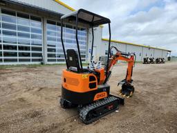 2023 AGROTK QH12 Mini Excavator c/w OROPS, Rubber Tracks, Backfill Blade, A