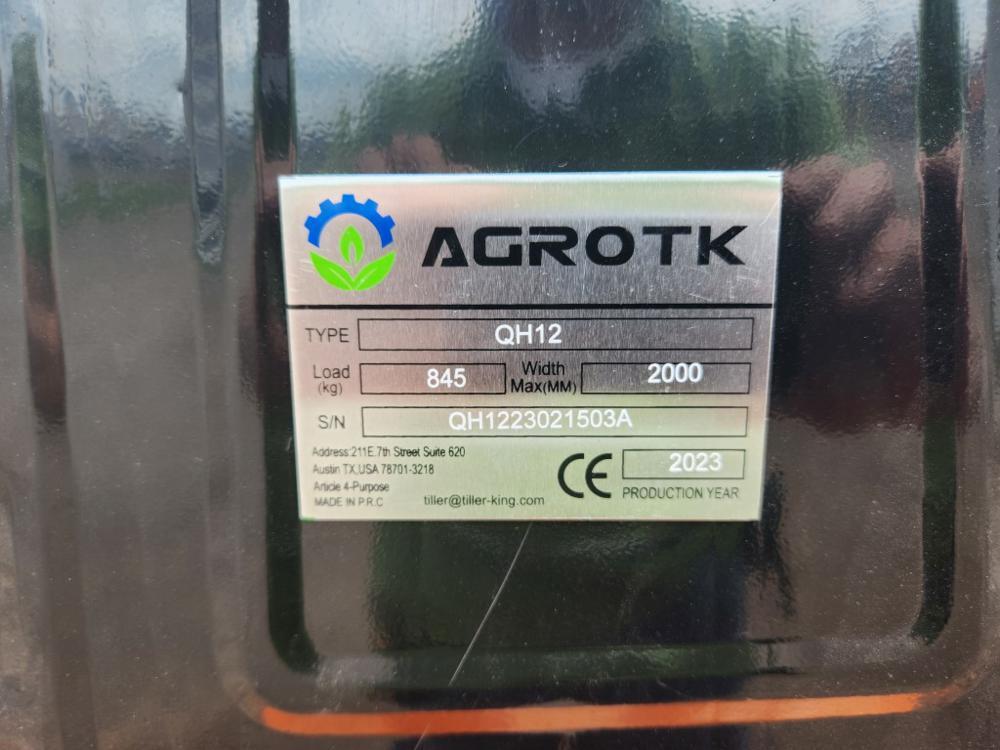 2023 AGROTK QH12 Mini Excavator c/w OROPS, Rubber Tracks, Backfill Blade, A