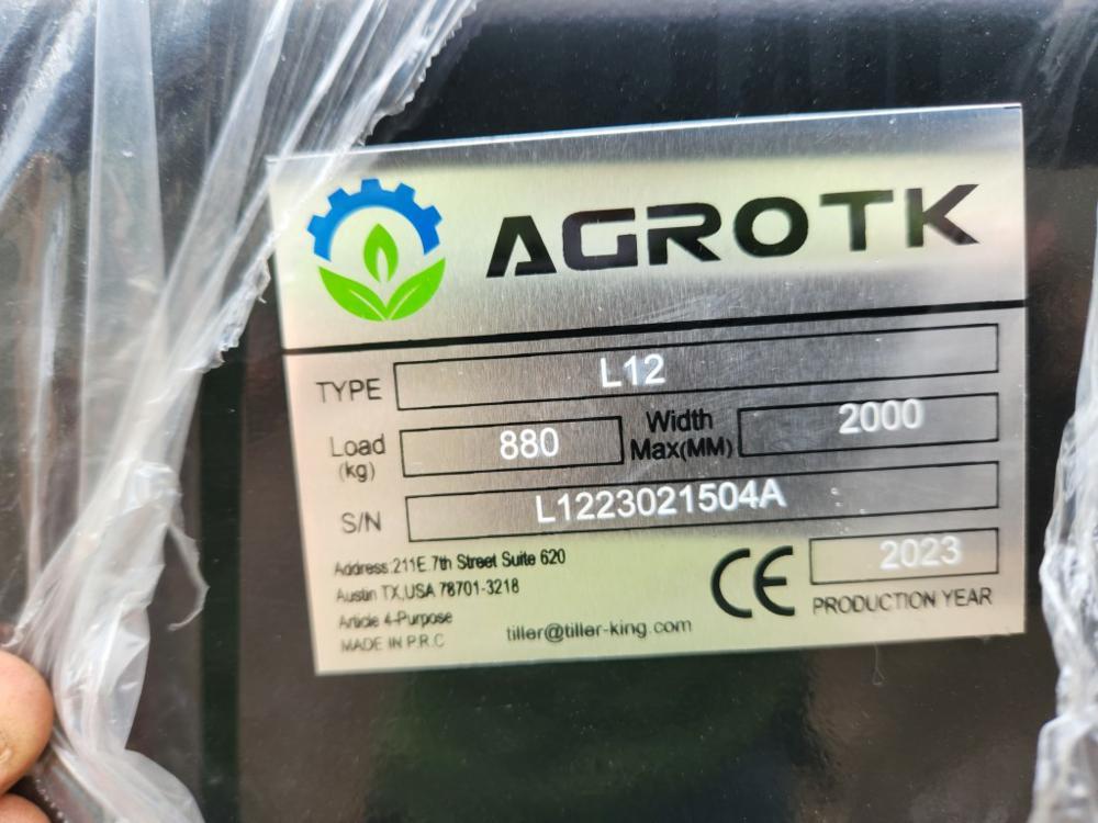 2023 AGROTK L12 Mini Excavator c/w OROPS, Rubber Tracks, Backfill Blade, Au