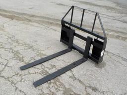 Mower King SA Skid Steer Forklift Attachment, 4' Forks - Unused