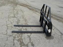 Mower King SA Skid Steer Forklift Attachment, 4' Forks - Unused