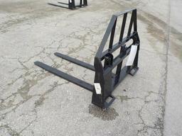 Mower King SA Skid Steer Forklift Attachment, 4' Forks - Unused