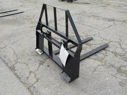 Mower King SA Skid Steer Forklift Attachment, 4' Forks - Unused