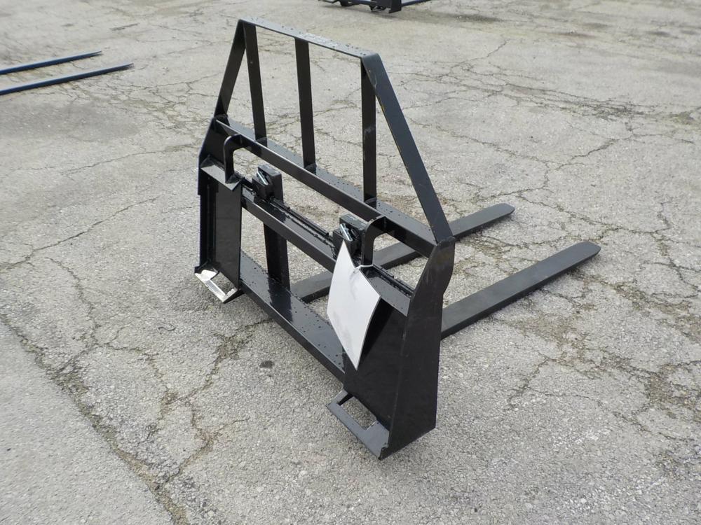 Mower King SA Skid Steer Forklift Attachment, 4' Forks - Unused