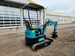 2023 AGROTK QH12 Mini Excavator c/w OROPS, Rubber Tracks, Blade, Bucket, Ma