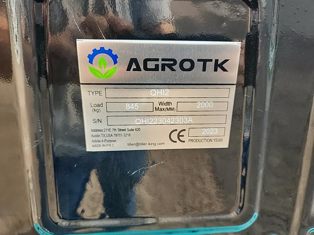 2023 AGROTK QH12 Mini Excavator c/w OROPS, Rubber Tracks, Blade, Bucket, Ma