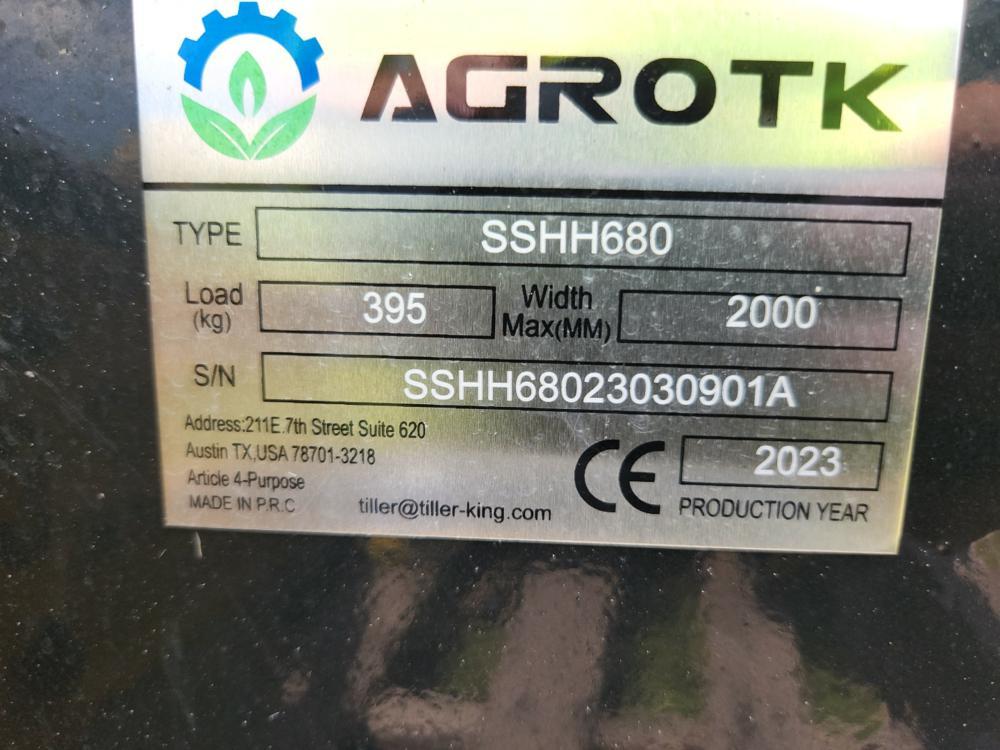 AGROTK  Hydraulic Hammer to suit Skidsteer - Unused