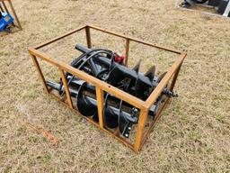 Mower King Auger to suit Skidsteer c/w 3 Bits - Unused