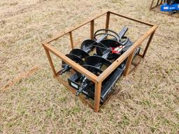 Mower King Auger to suit Skidsteer c/w 3 Bits - Unused