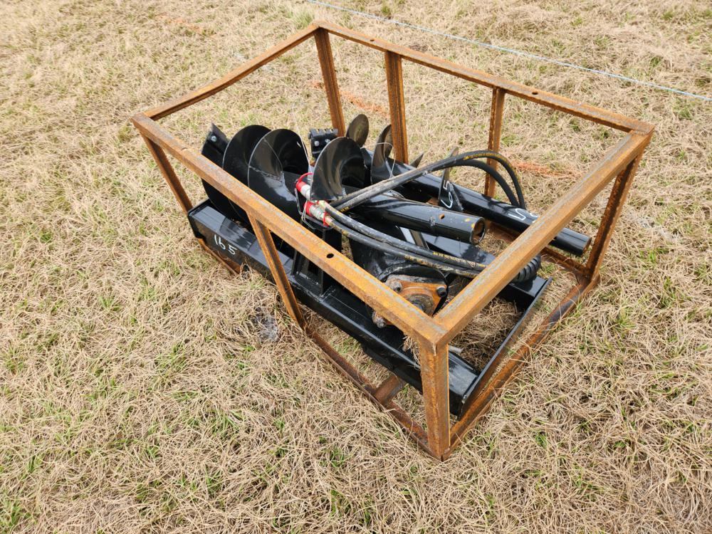 Mower King Auger to suit Skidsteer c/w 3 Bits - Unused