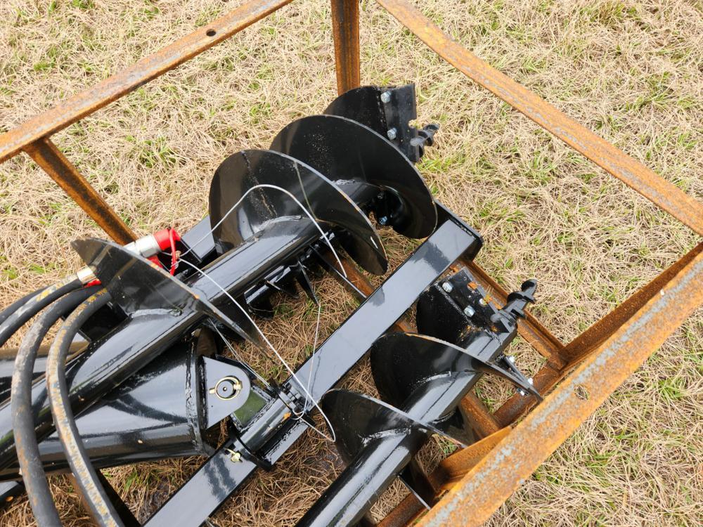 Mower King Auger to suit Skidsteer c/w 3 Bits - Unused