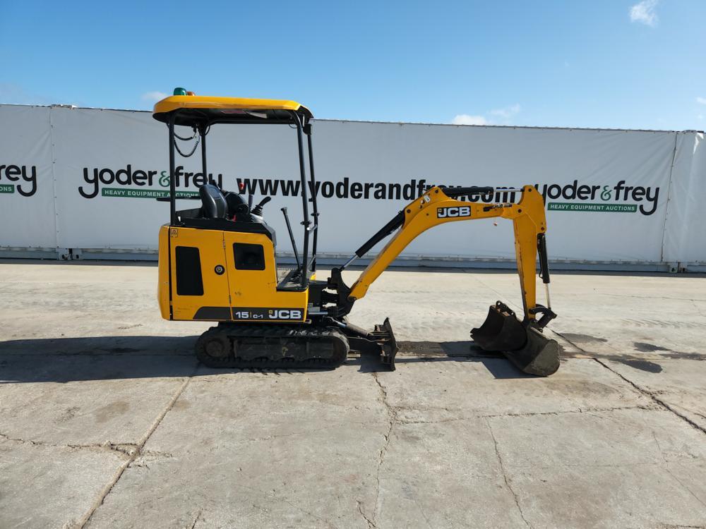 2018 JCB 15C-1 Mini Excavator c/w OROPS, Rubber Tracks, Aux Hydraulics, Bla