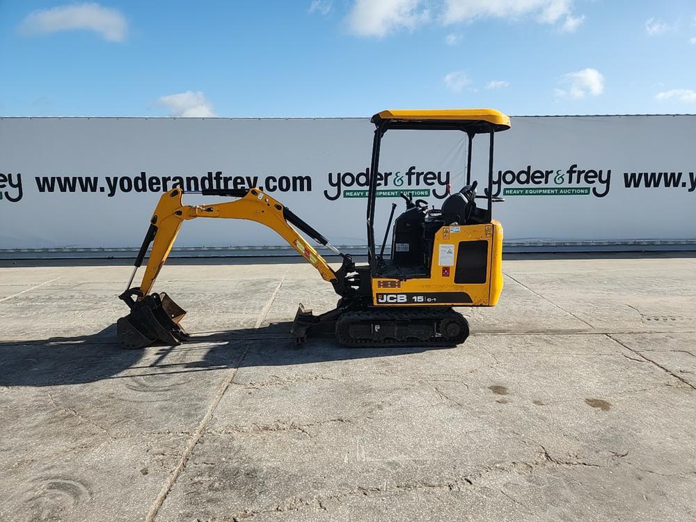 2018 JCB 15C-1 Mini Excavator c/w OROPS, Rubber Tracks, Aux Hydraulics, Bla