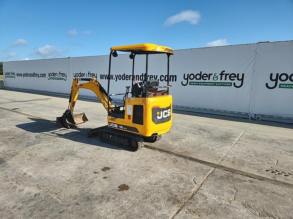 2018 JCB 15C-1 Mini Excavator c/w OROPS, Rubber Tracks, Aux Hydraulics, Bla