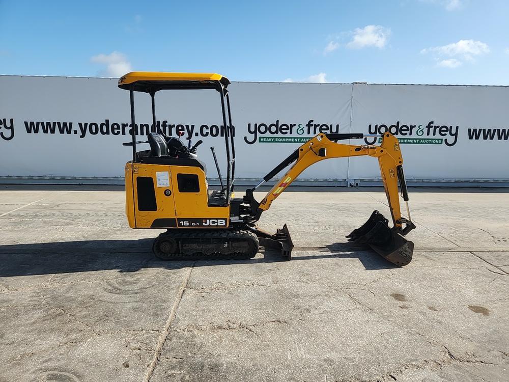 2018 JCB 15C-1 Mini Excavator c/w OROPS, Rubber Tracks, Aux Hydraulics, Bla