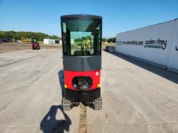 2023 Miva VA13C Mini Excavator c/w Cab, Rubber Tracks, Aux Hydraulics, Offs