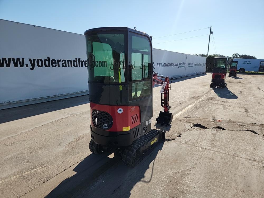 2023 Miva VA13C Mini Excavator c/w Cab, Rubber Tracks, Aux Hydraulics, Offs