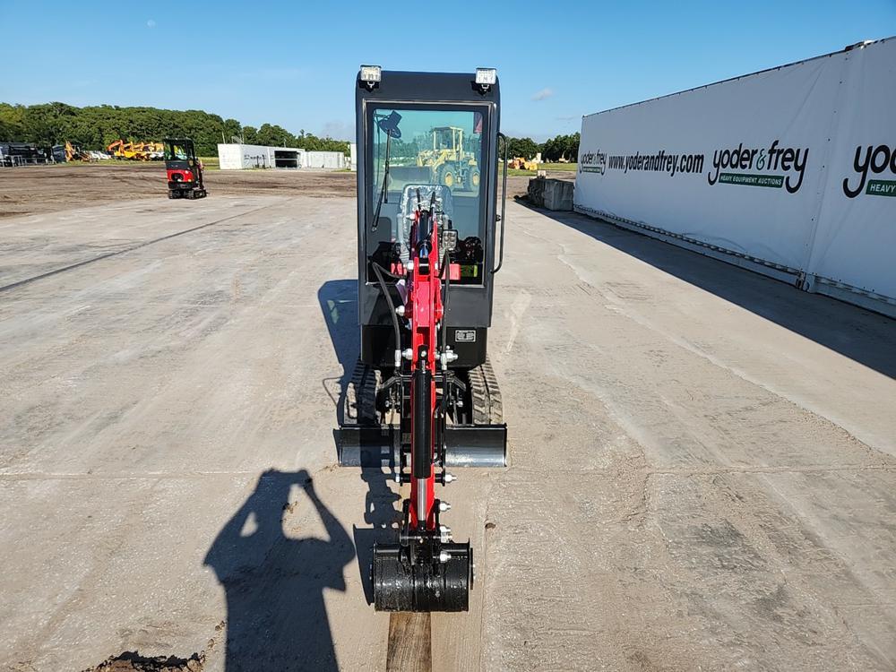 2023 Miva VA13C Mini Excavator c/w Cab, Rubber Tracks, Aux Hydraulics, Offs