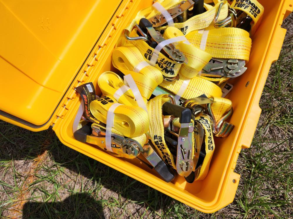 Pelican Case 1 1/5" x 15' Straps (6 of), 2" x 27" Straps (4 of) - Unused