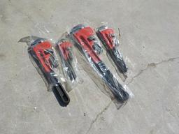 4 Pc Steel Pipe Wrench - Unused