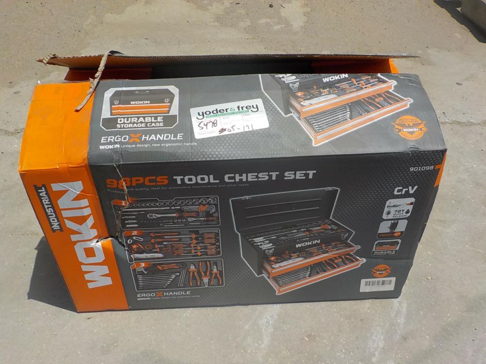 98 Pc Wokin Tool Chest Set - Unused