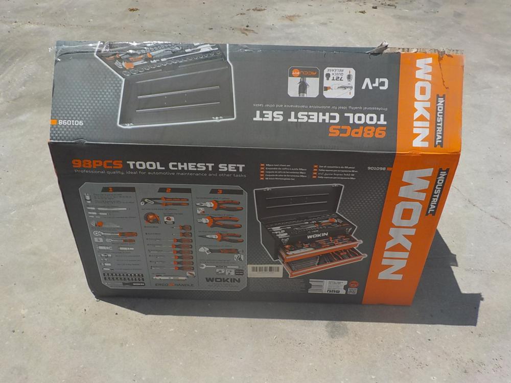 98 Pc Wokin Tool Chest Set - Unused