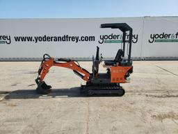 2022 NUOTE KCS SN-8 Mini Excavator c/w OROPS, Rubber Tracks, Aux Hydraulics