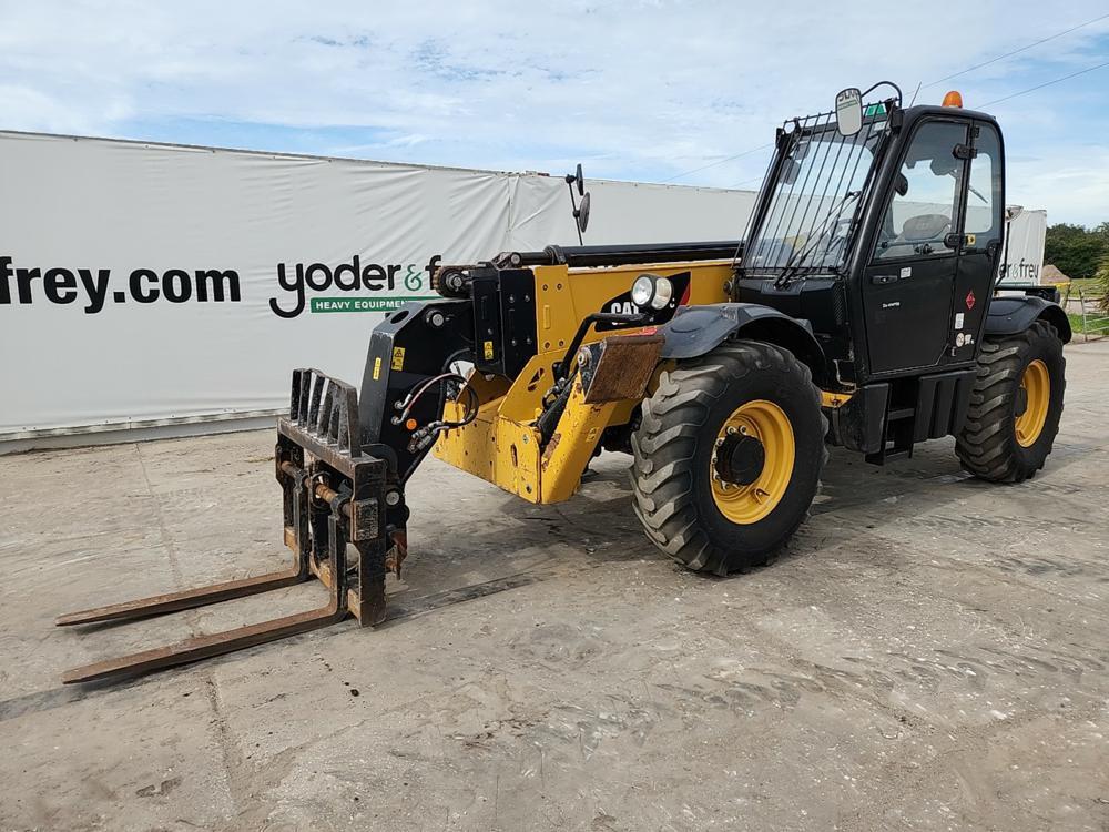 2015 Caterpillar TH417C Telehandler, Cab, 8,800 lbs Max Lift Wt Cap, 56' Ma