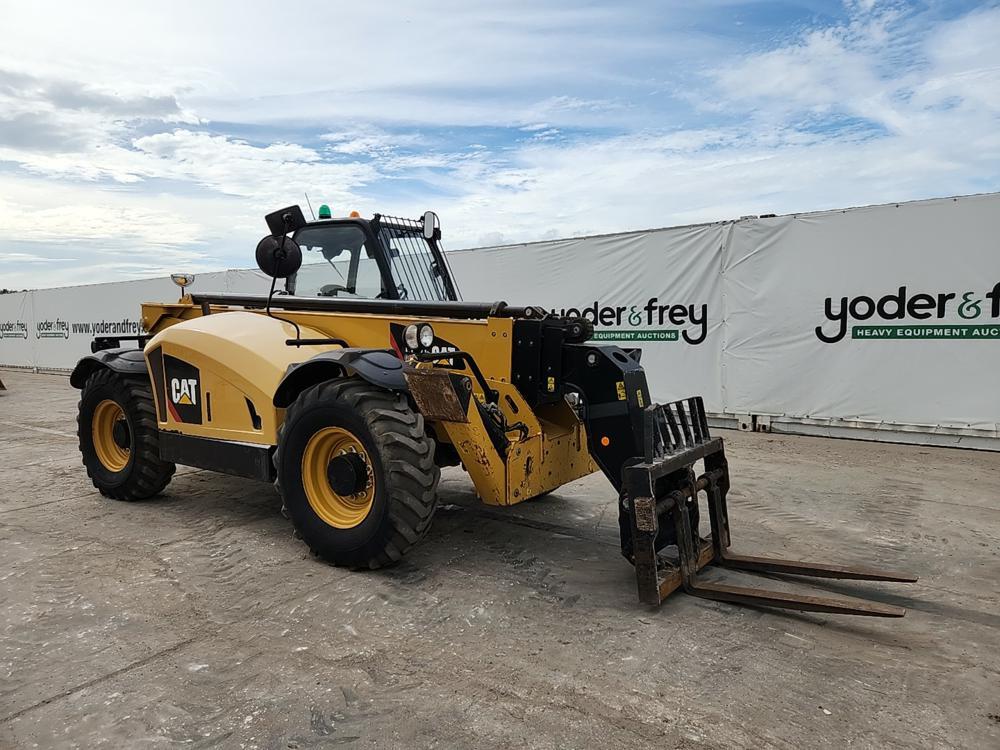 2015 Caterpillar TH417C Telehandler, Cab, 8,800 lbs Max Lift Wt Cap, 56' Ma
