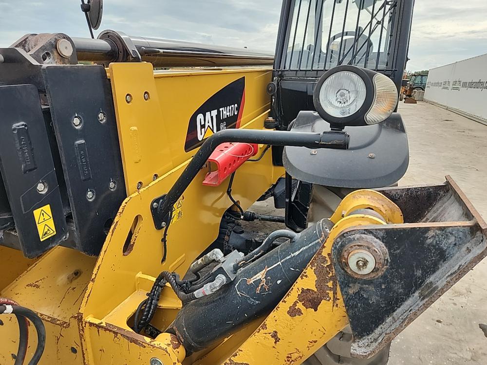 2015 Caterpillar TH417C Telehandler, Cab, 8,800 lbs Max Lift Wt Cap, 56' Ma