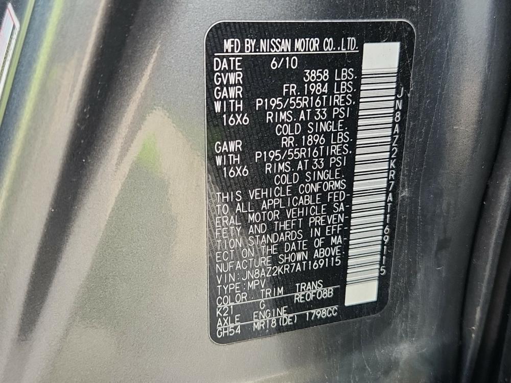2010 Nissan CUBE 4 Door Car c/w A/C, Automatic, 1.8L, 4 Cylinder (Transmiss