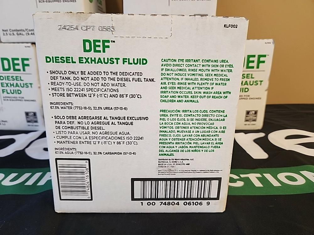 Cases Diesel Exhaust Fluid - Unused