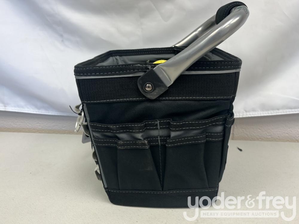 Unused 1 1/2" x 15'  Tuff Tow Ratchet Straps c/w 12" Professional Tool Bag (8 pcs in box)