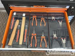 Unused Wokin 6 Drawer Rolling Tool Chest (163 pcs)