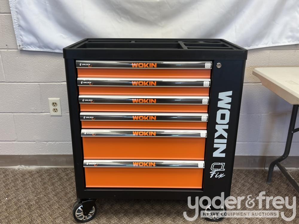 Unused Wokin 6 Drawer Rolling Tool Chest (163 pcs)