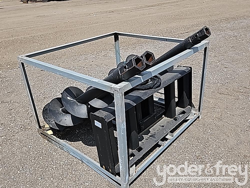 Unused Auger to suit Skidsteer c/w 3 Auger Bits 12", 10", 20"