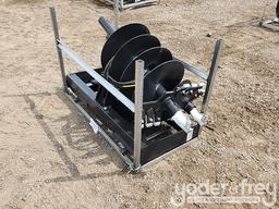 Unused JCT Hydraulic Auger Drive, Bits, QA 12", 18" Alloy Bits to suit Skidsteer